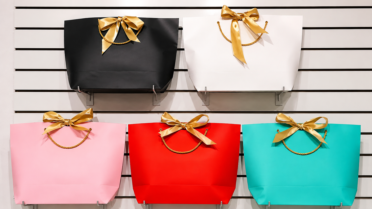 Bolsas de regalo modelo China – Moño Dorado Clásico